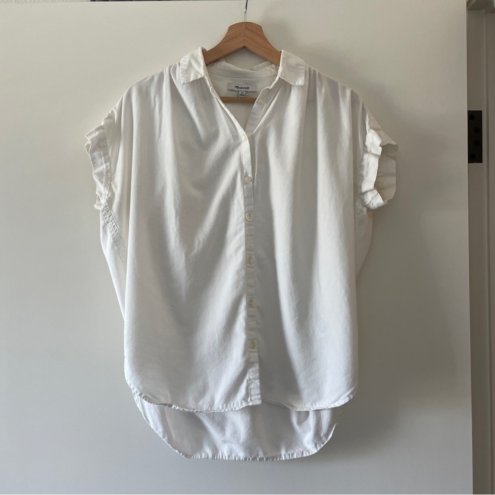 Madewell button down white blouse